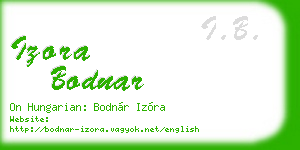 izora bodnar business card